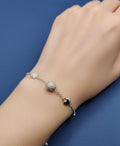 Circle heart charm bracelet