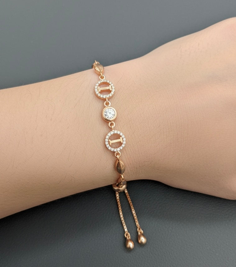 Rose gold adjustable bracelet