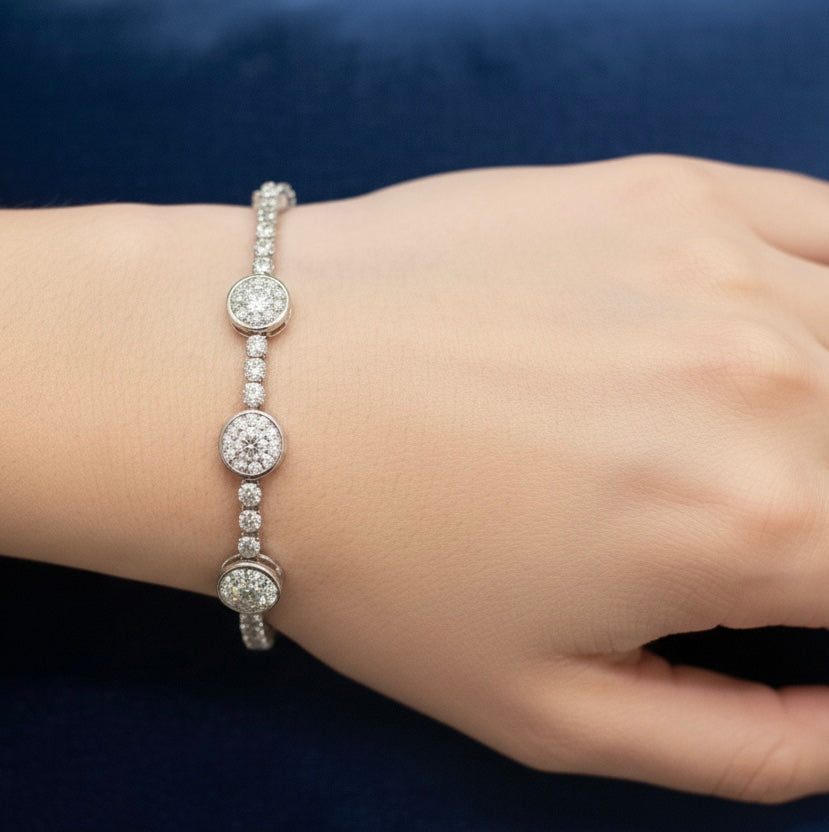 Adjustable studded bracelet