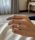 Solitaire rose gold ring