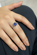 Blue zirconium ring