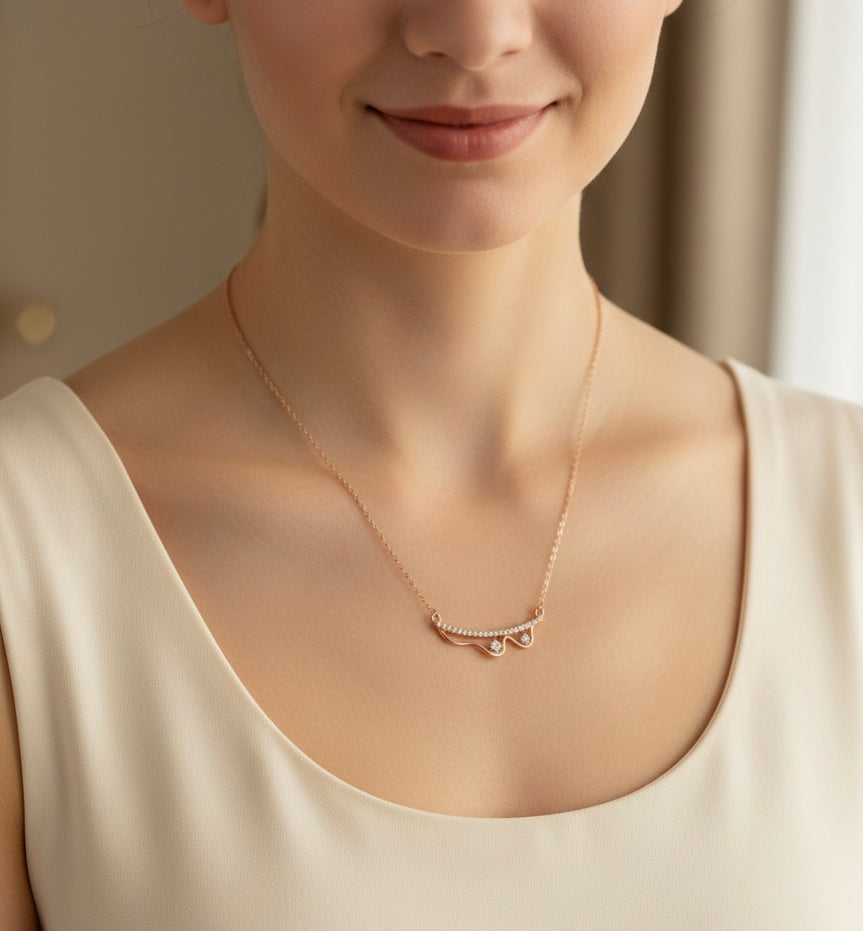Rose gold pendant chain