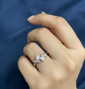 Silver bow ring