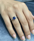 Blue zirconia ring