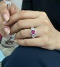 Pink stone ring