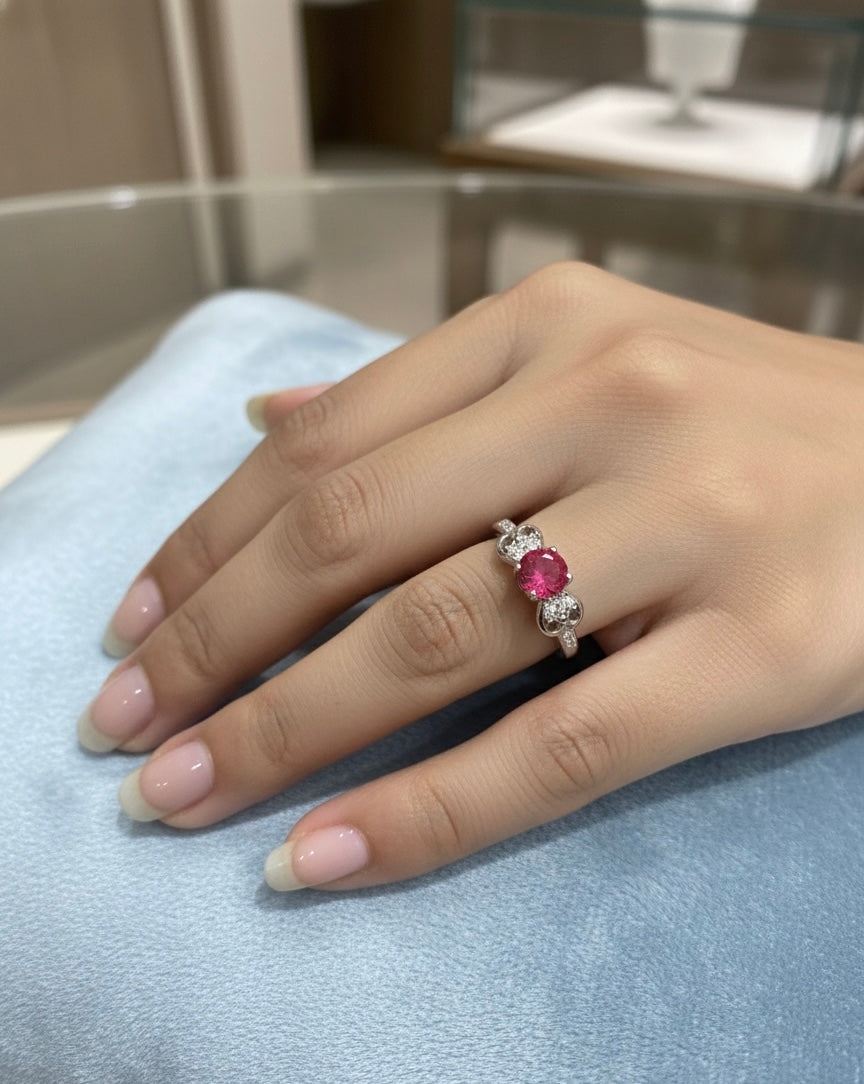 Red stone ring
