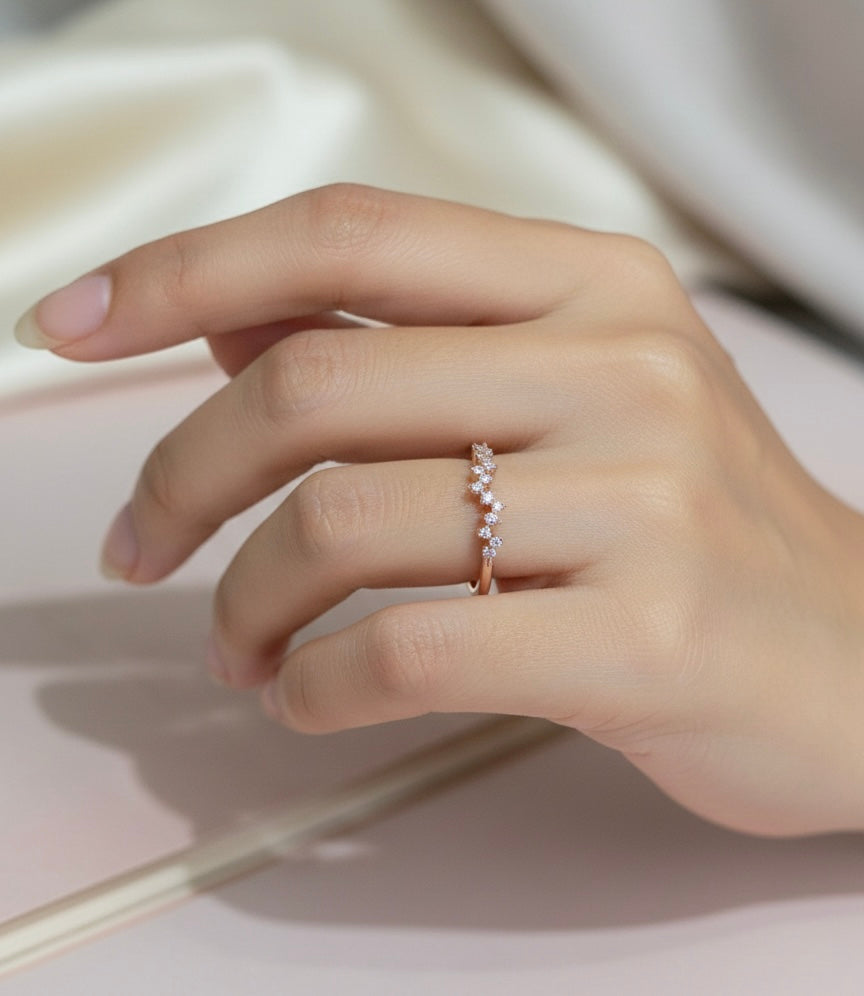 Rose gold elegant ring